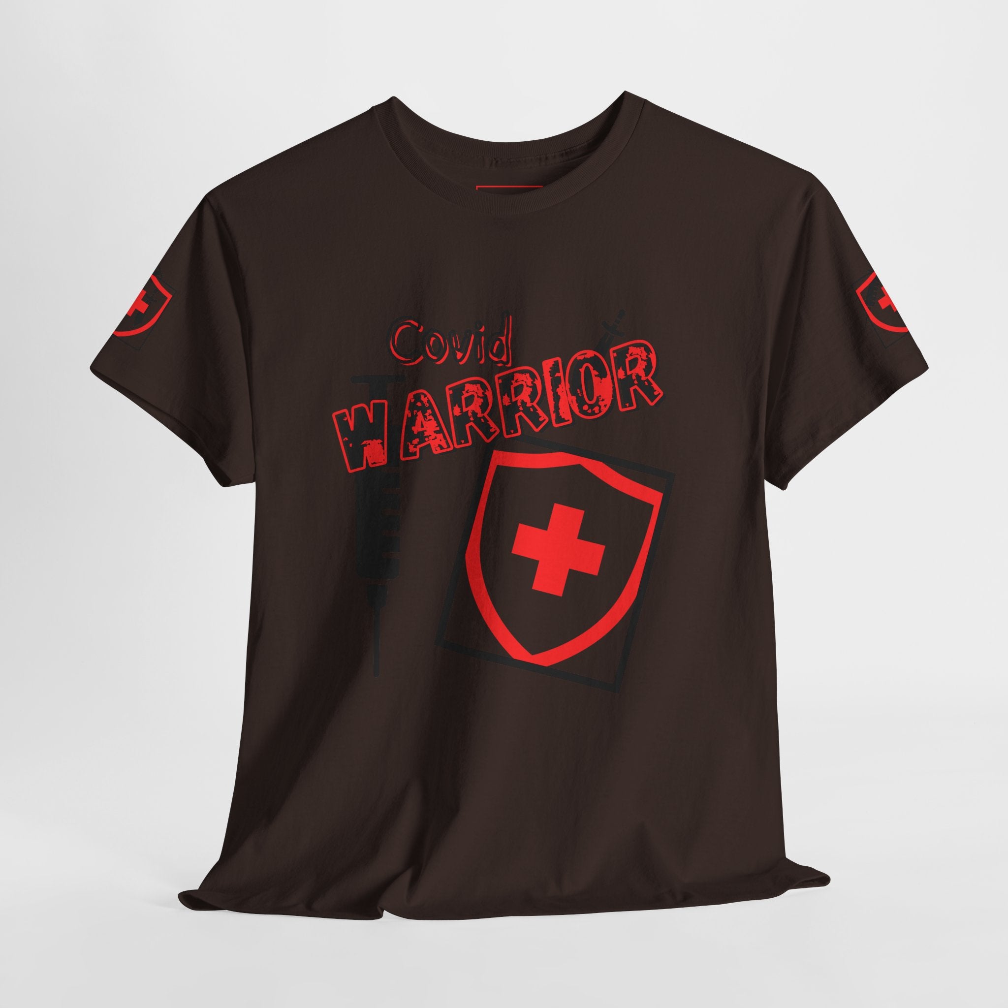 COVID Warrior Medical Staff T-Shirt(Red|Black) | Casual Medical T-Shirt| Nursing Tee | EMT Casual Shirt |
