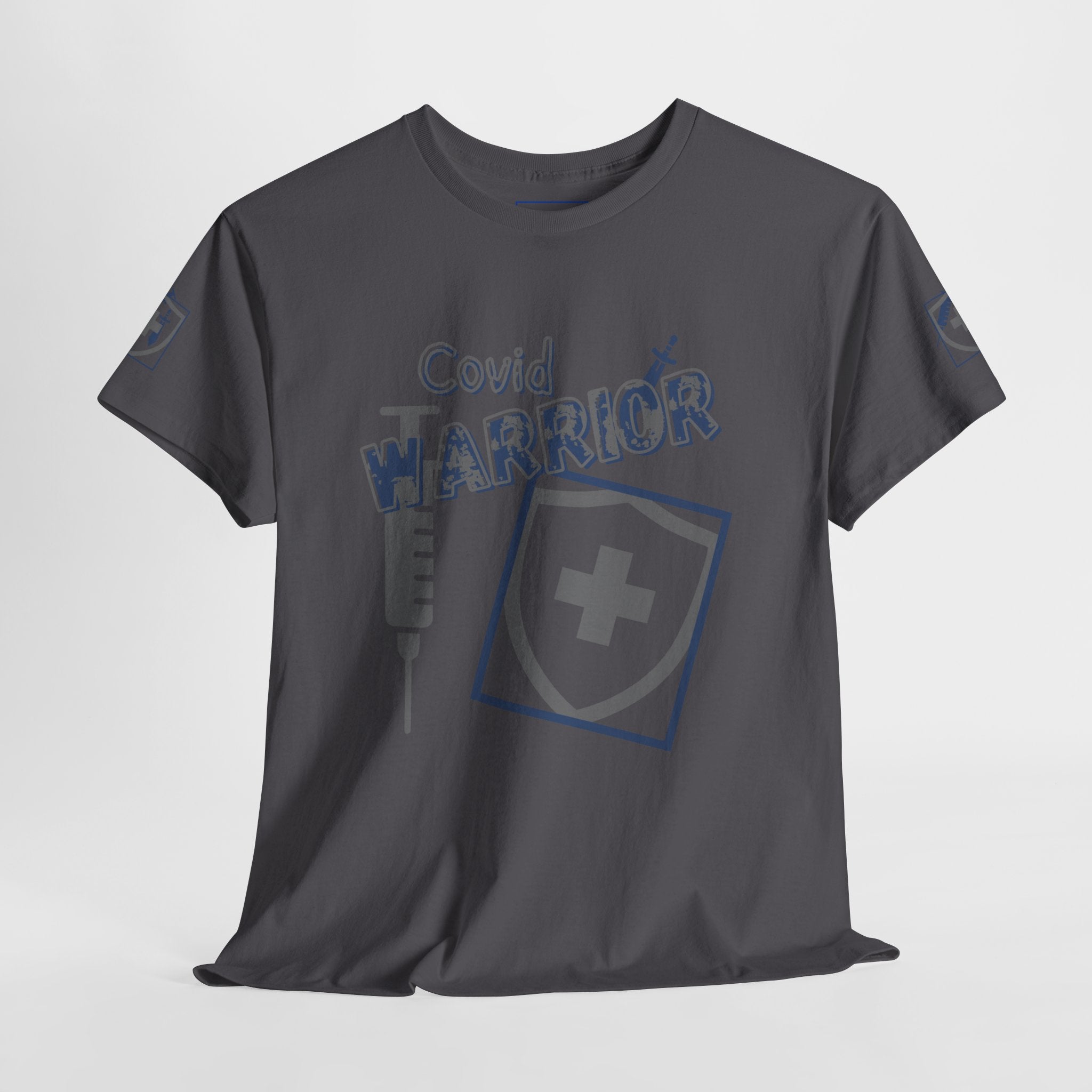 COVID Warrior Nurse & EMS T-Shirt(Blue|Grey) | Medical Staff Tribute Tee | EMS Casual Tee |