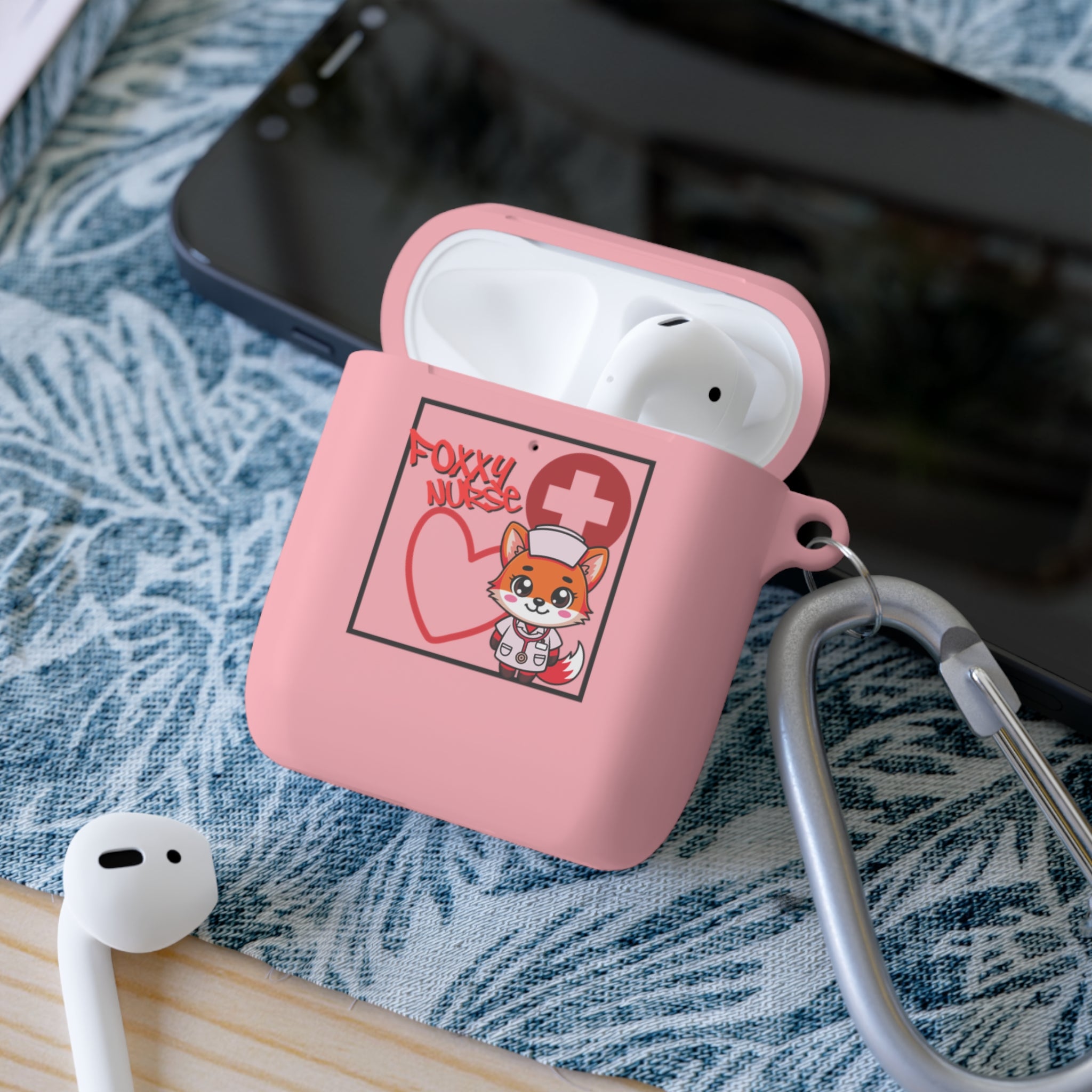 Foxxy Nurse AirPods/Pro Case(Red)| Nurse EMT Cute Protective AirPodss Cover | Cute Nurse AirPods |