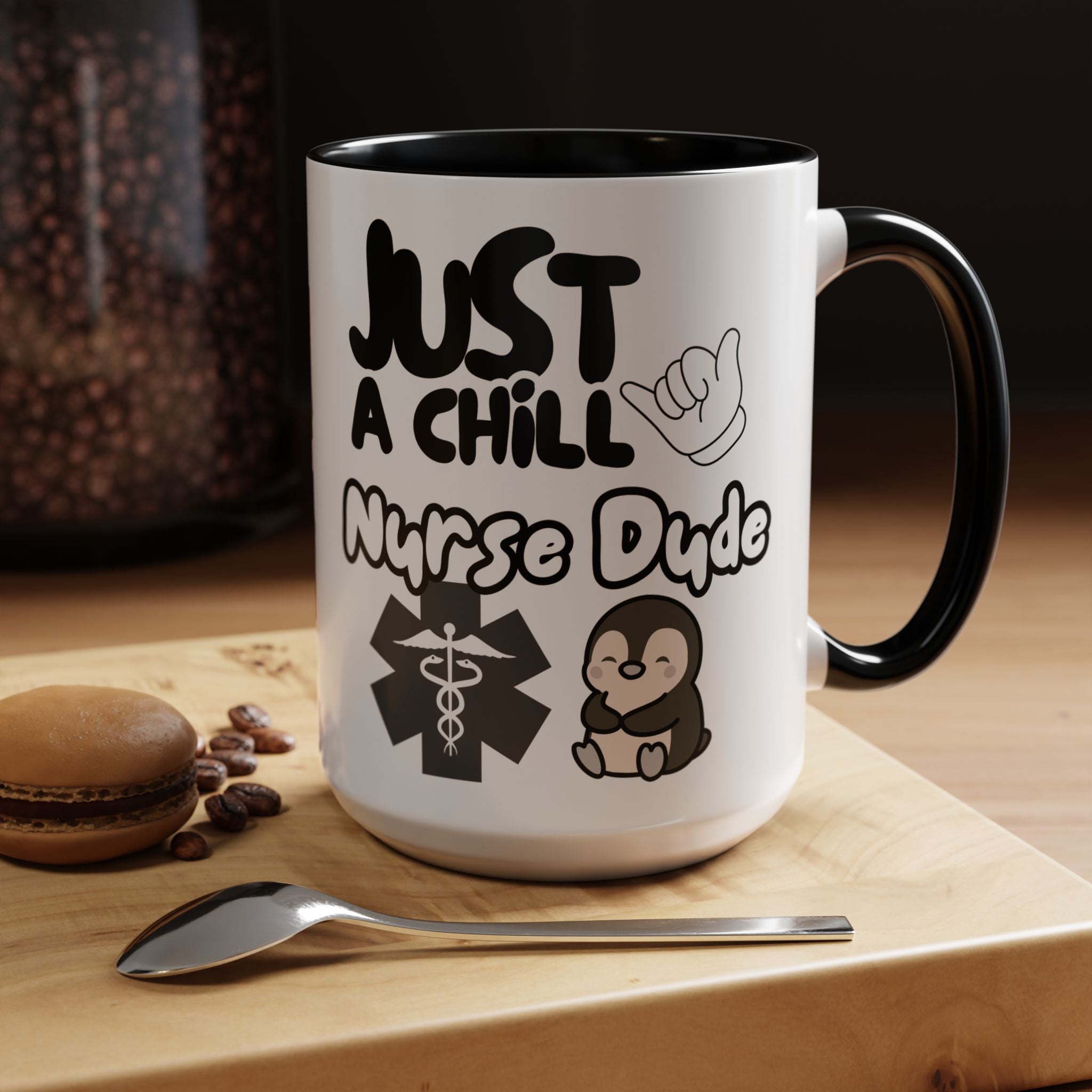 Chill Nurse Dude Insulated Medical Travel Mug 11/15oz(Black|White)Travel Mug For Medical Professionals| Healthcare Travel Cup For Men|