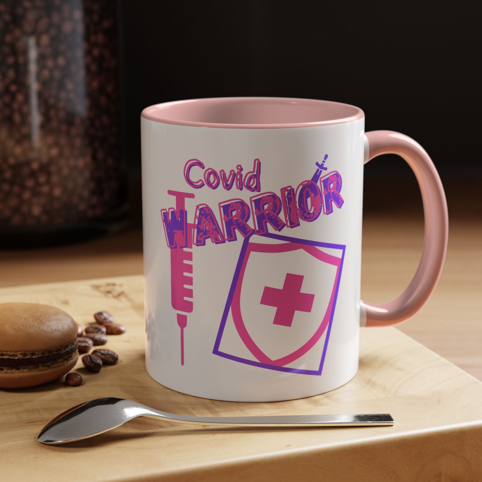 COVID Warrior Coffee Mug |  Accent Mug For Medical Staff | Work Cup for Nurses| Medical Work Mug |