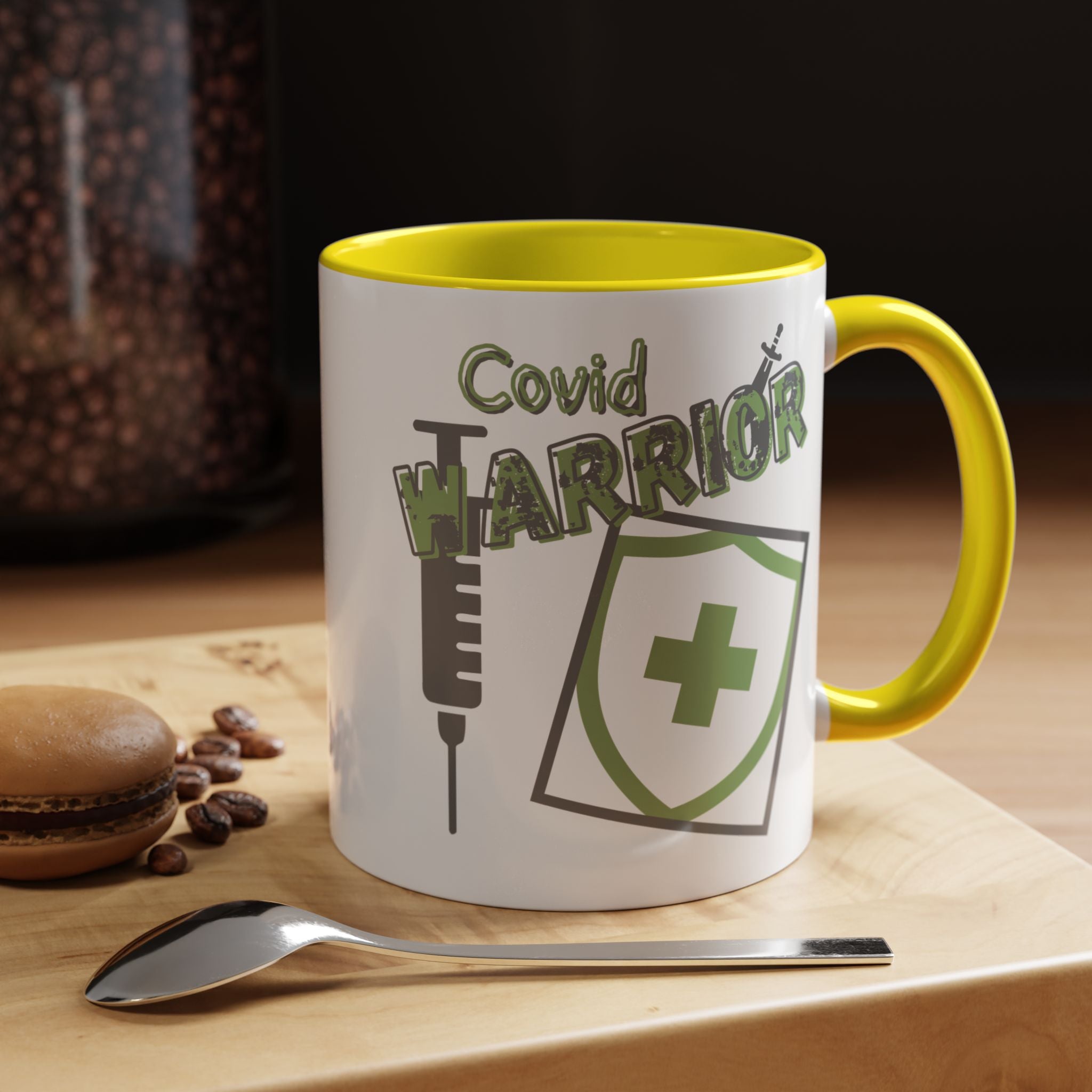 COVID Warrior Coffee Mug |Medical Staff Accent Mug 11/15 oz | Hospital Work Cup |