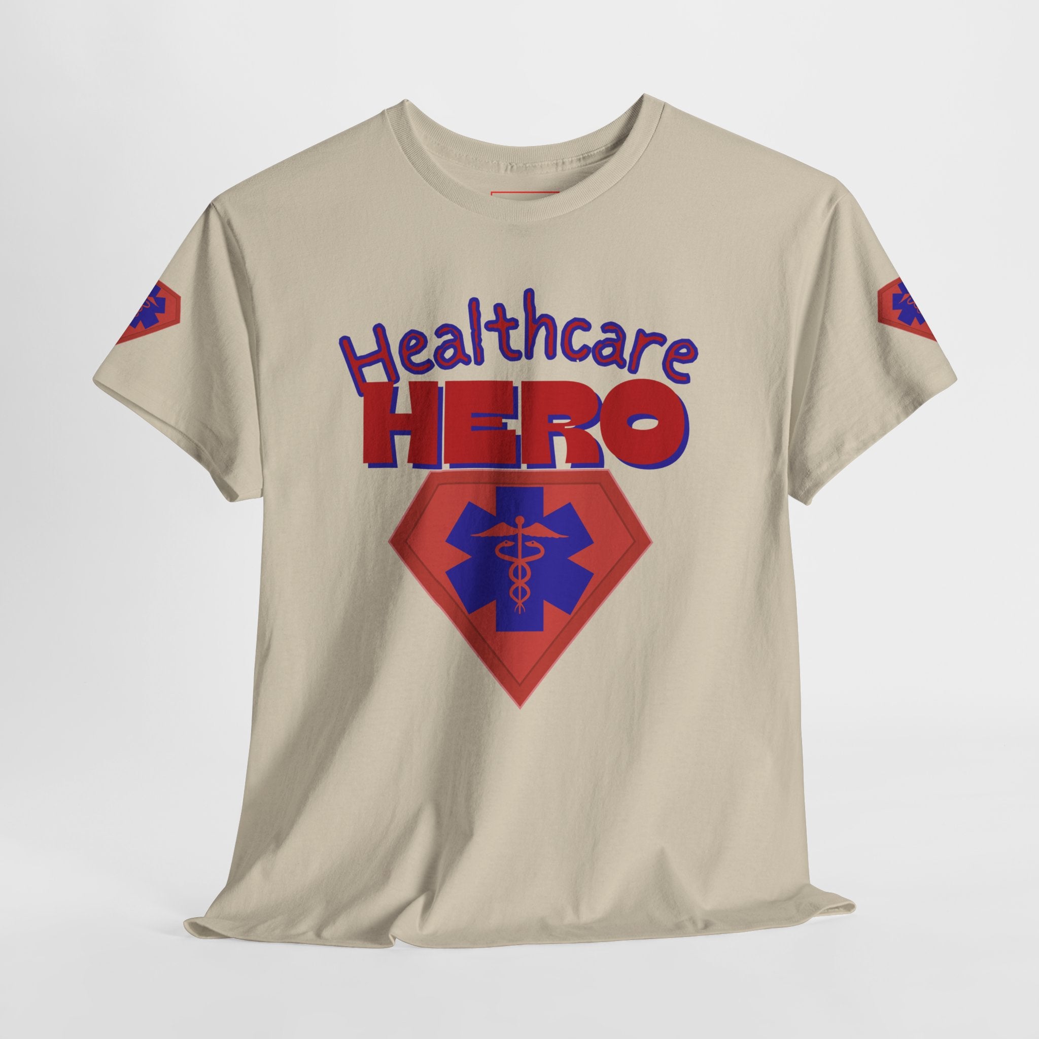 Healthcare Hero T‑Shirt(Blue|Red) | Med Team T-shirt | Medical Staff T-Shirt | Cool Medical Shirt | Cool Nursing Tee |