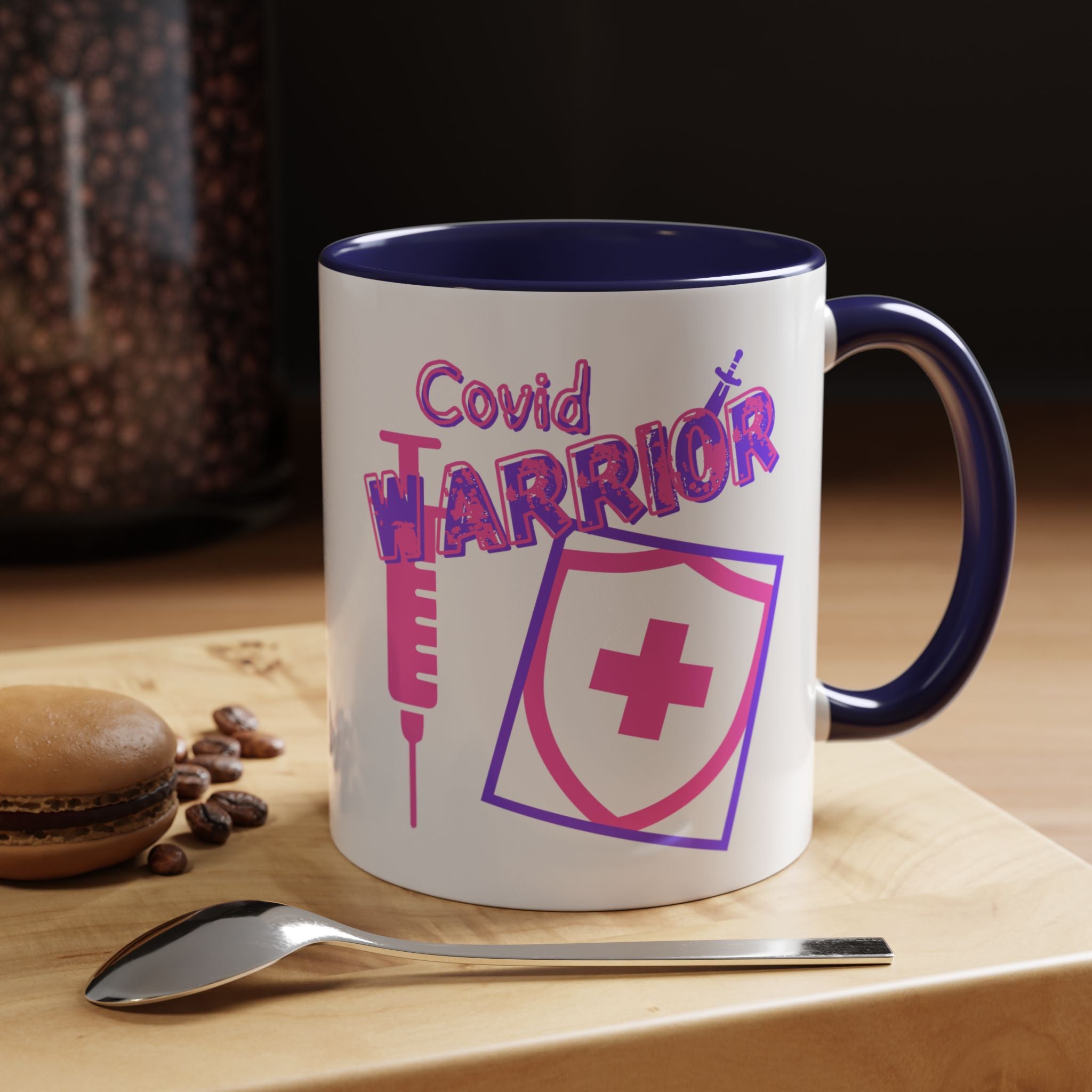 COVID Warrior Coffee Mug |  Accent Mug For Medical Staff | Work Cup for Nurses| Medical Work Mug |