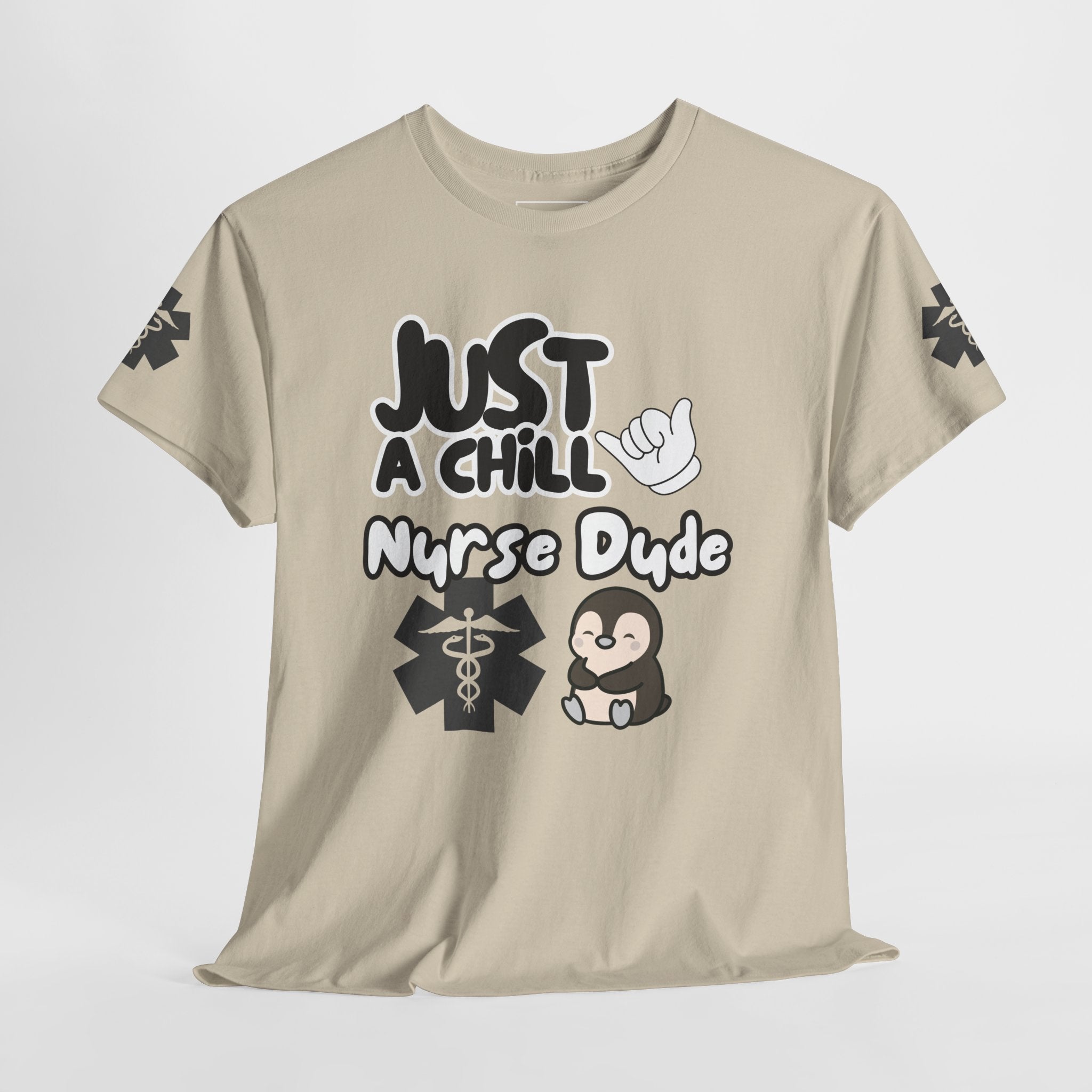 Chill Nurse Dude T‑Shirt(Black|White)| Cool EMT Medical Tee | Nursing Shirt For Men | Mens Medical Shirt|