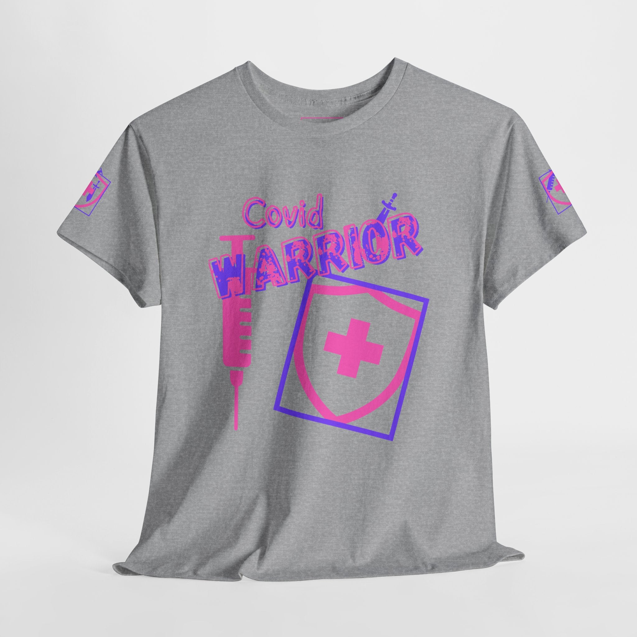 COVID Warrior Nurse & EMS T-Shirt(Pink|Purple) | Medical Staff Tribute Tee | EMS Casual Tee |