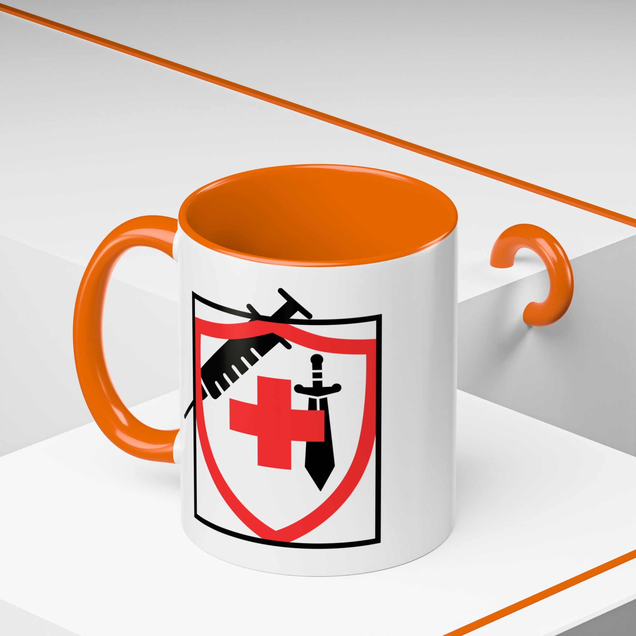 COVID Warrior Coffee Mug(Red|Black) | Vaccine Shield Accent Mug 11/15oz| Medical Staff Work Mug |