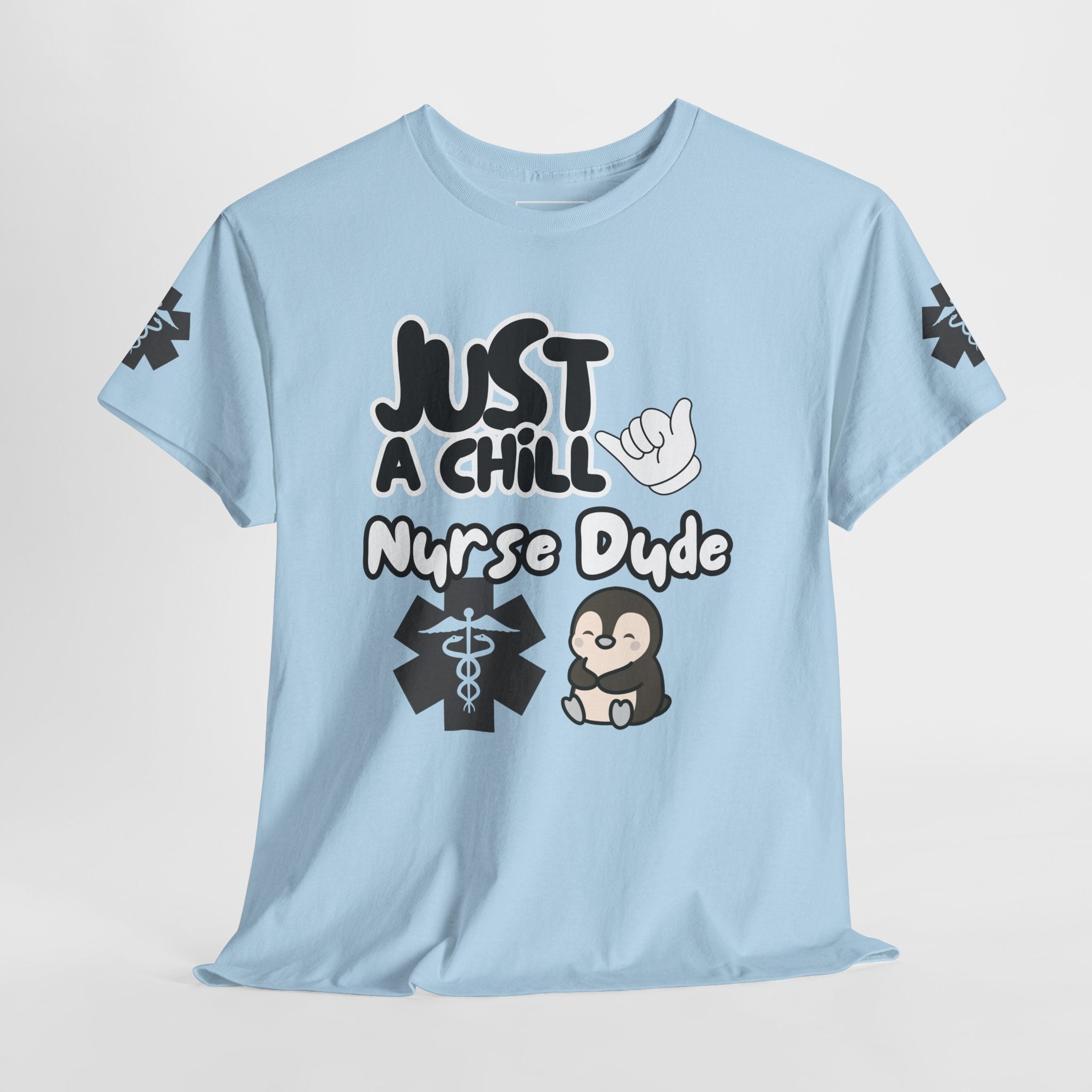 Chill Nurse Dude T‑Shirt(Black|White)| Cool EMT Medical Tee | Nursing Shirt For Men | Mens Medical Shirt|