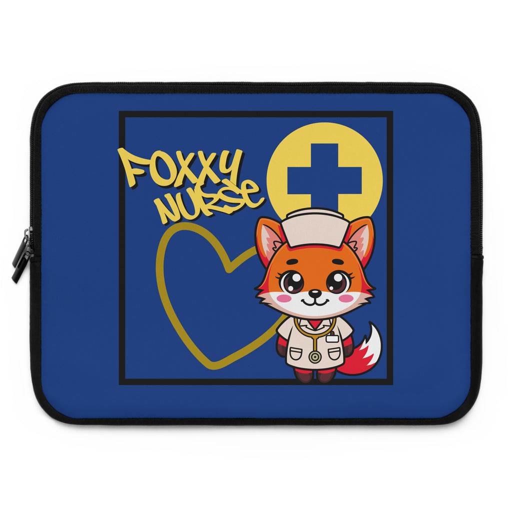 Foxxy Nurse Laptop Sleeve(Yellow|Blue|)|Laptop/Tablet Case for Nurses & Doctors| Tablet Sleeve For Medical Workers |Medical Symbol Protective Case for Nurses & EMTs