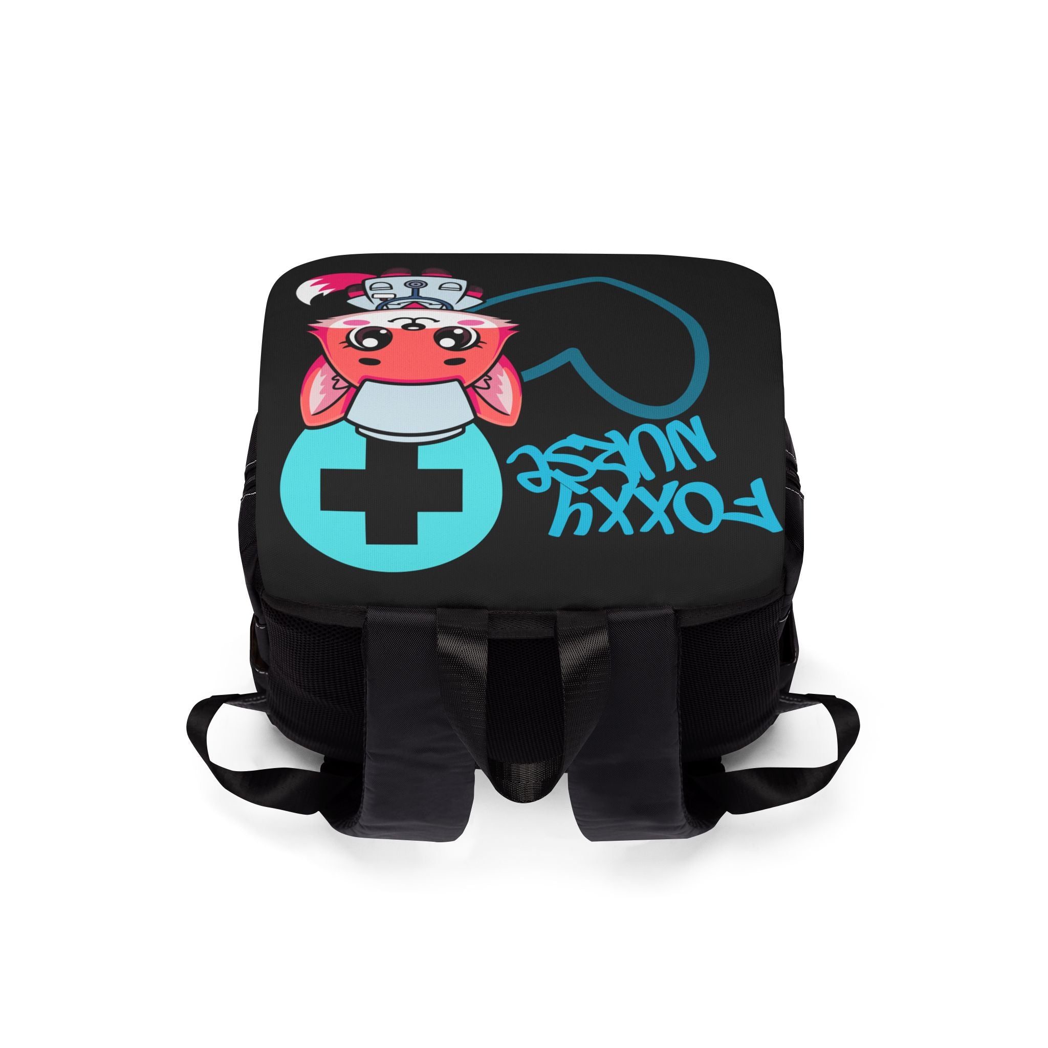 Foxxy Nurse Backpack(Light Blue|Black|) | Cute Medical Staff Shoulder Bag | Cute Nurse Backpack |