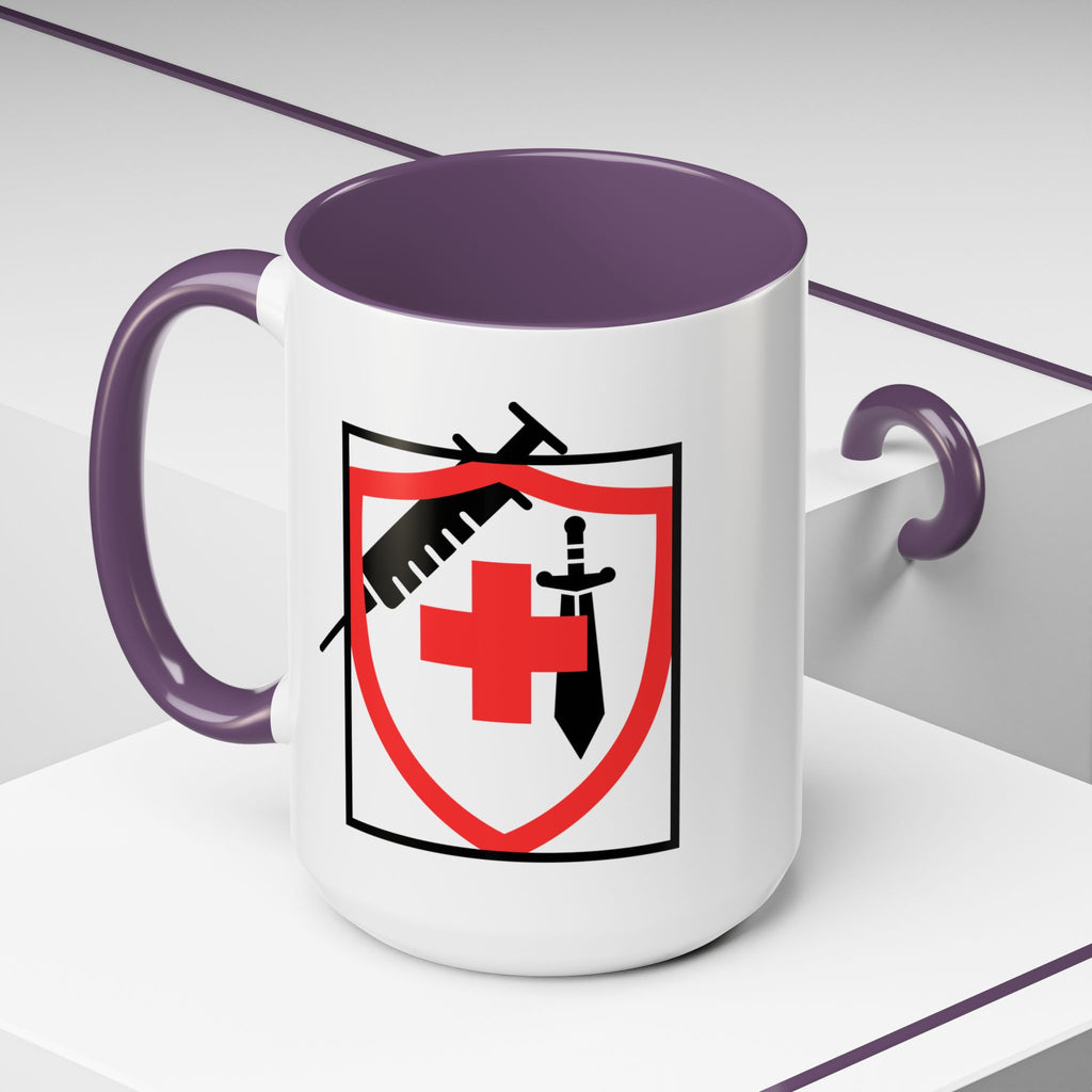 COVID Warrior Coffee Mug(Red|Black) | Vaccine Shield Accent Mug 11/15oz| Medical Staff Work Mug |
