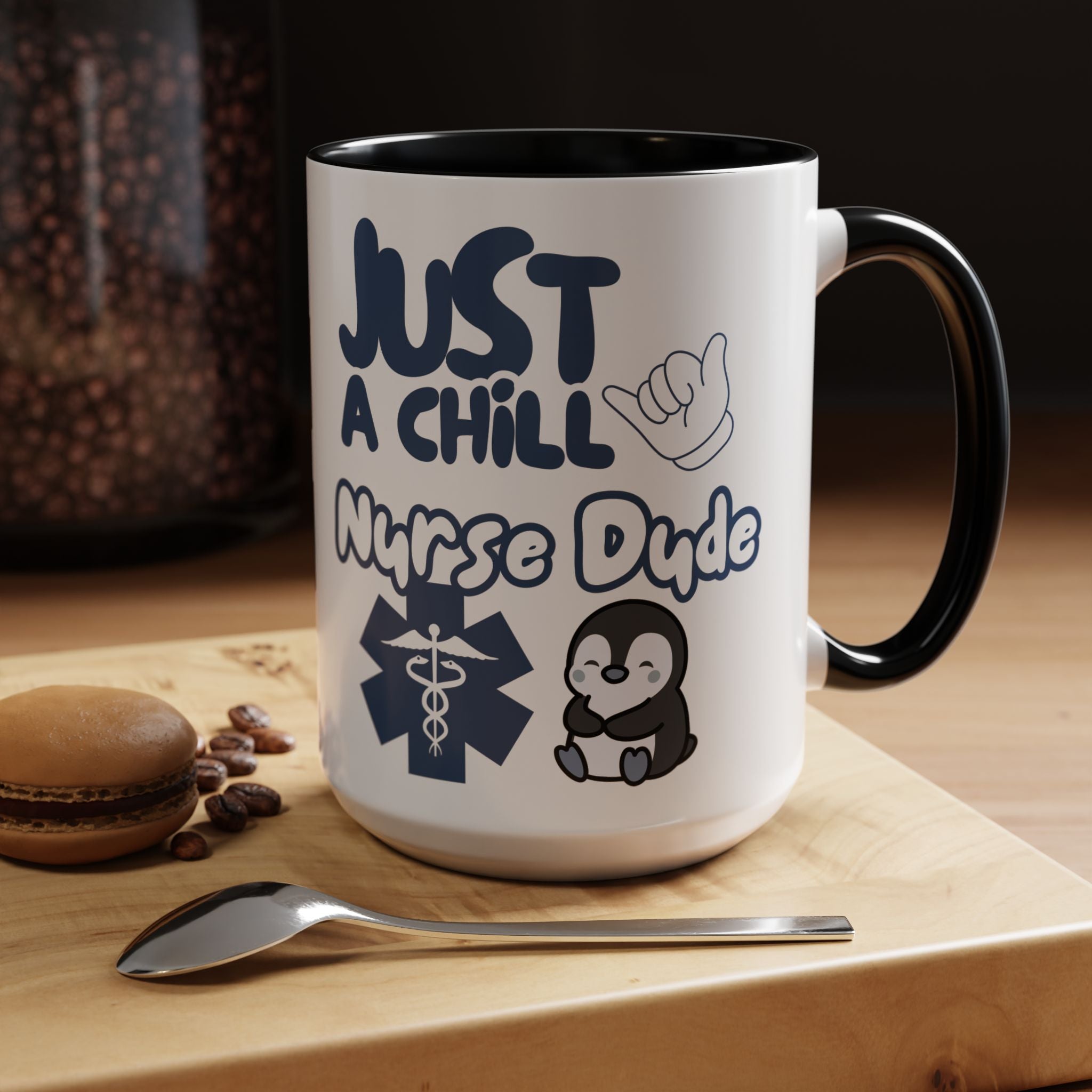 Chill Nurse Dude Insulated Medical Travel Mug 11/15oz(Blue|White)Travel Mug For Medical Professionals| Healthcare Travel Cup For Men|