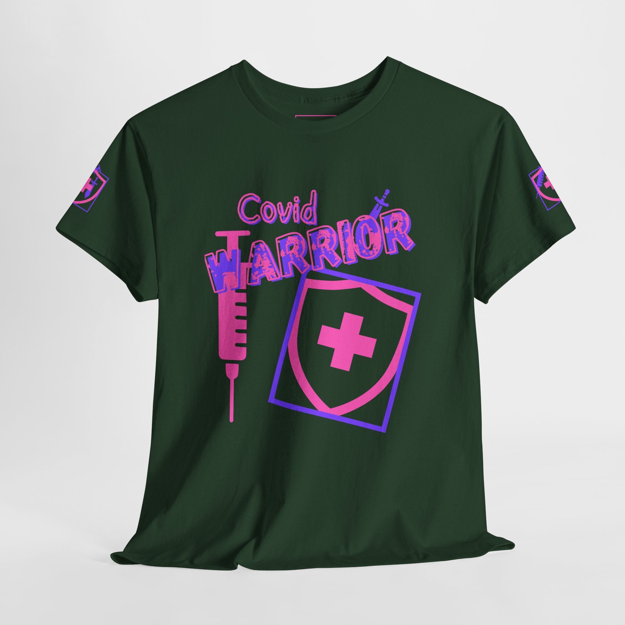 COVID Warrior Nurse & EMS T-Shirt(Pink|Purple) | Medical Staff Tribute Tee | EMS Casual Tee |