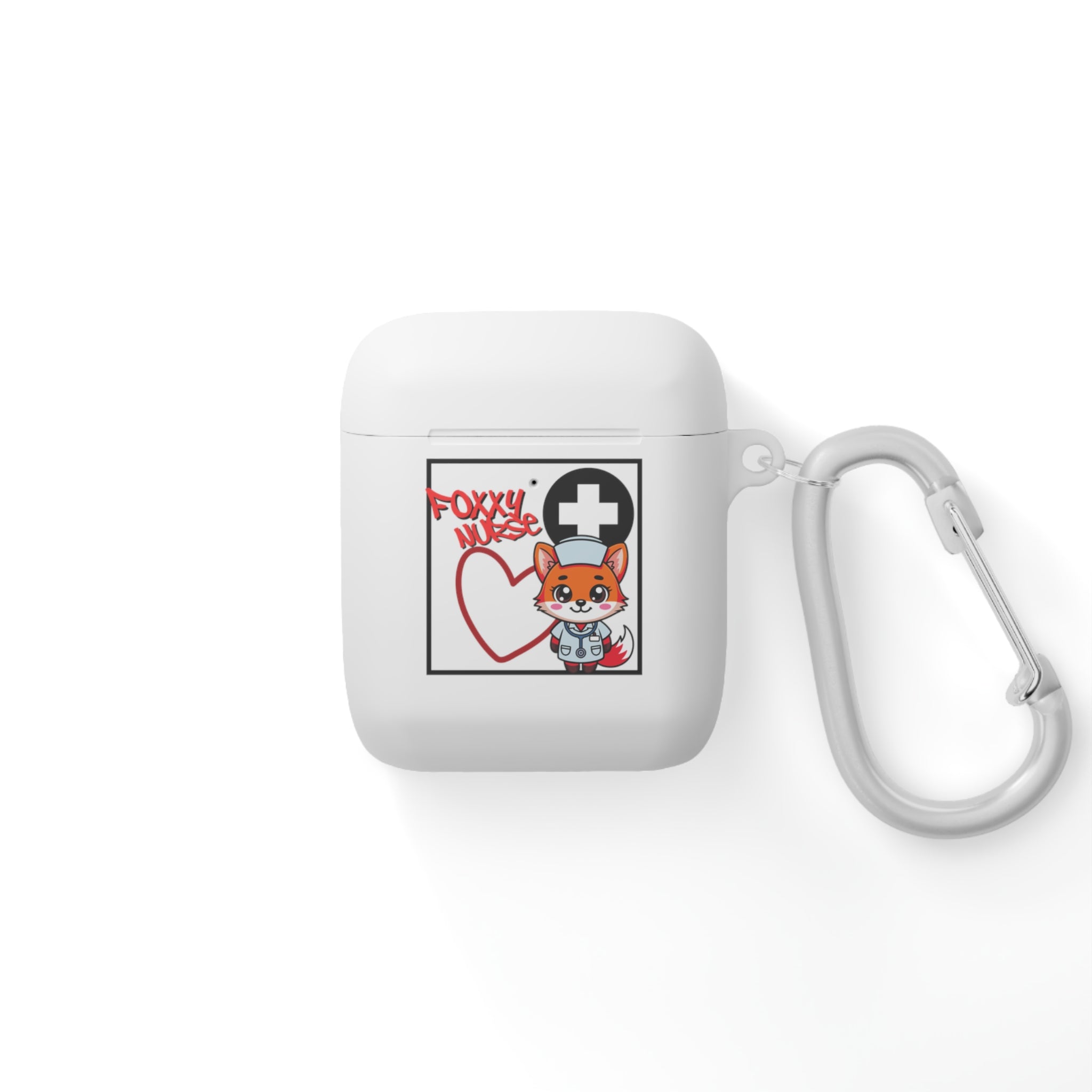 Foxxy Nurse AirPods/Pro Case(Red|Black)| Nurse EMT Cute Protective AirPodss Cover | Cute Nurse AirPods |