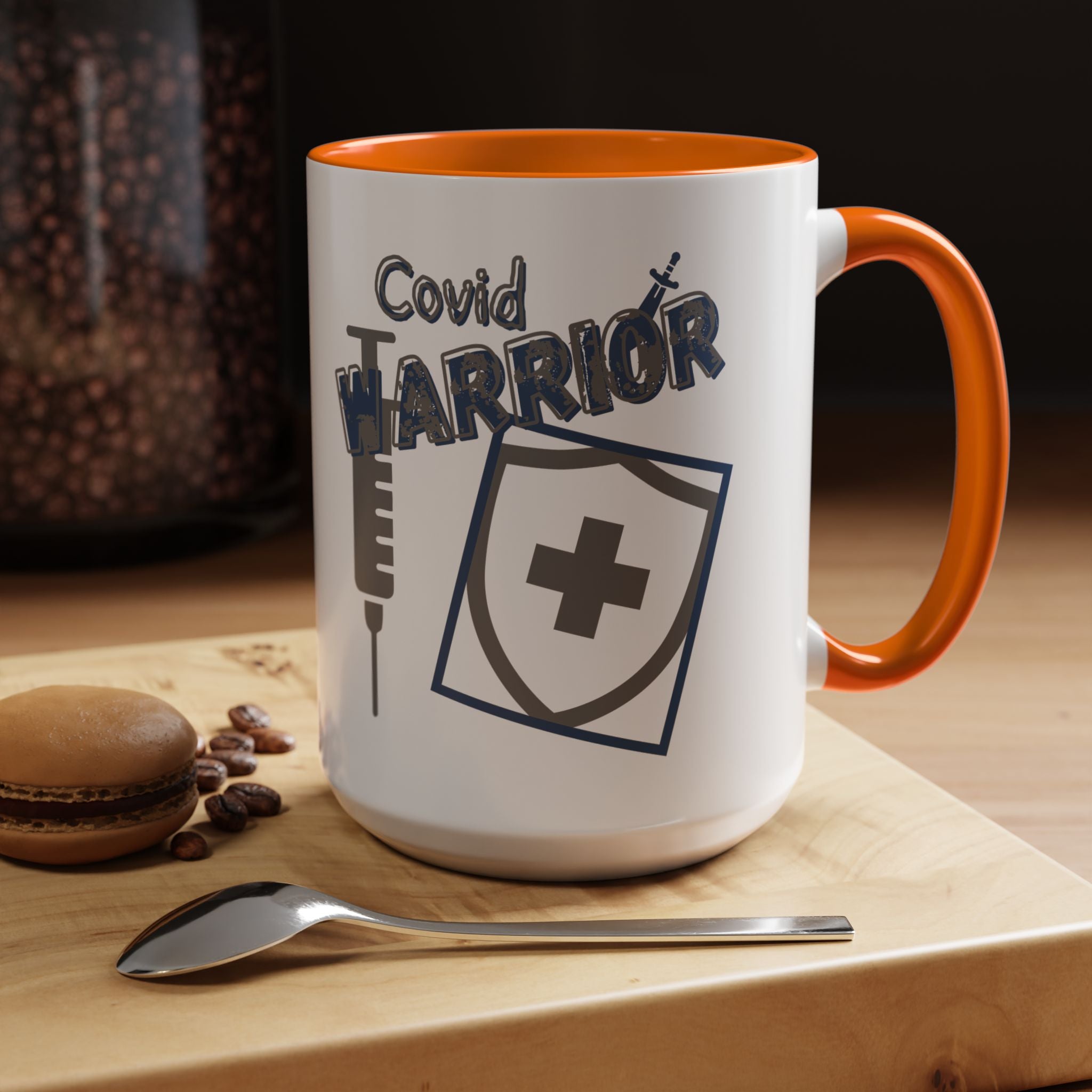 COVID Warrior Coffee Mug | Medical Staff Accent Mug 11/15oz | Work Cup For Frontline Workers |