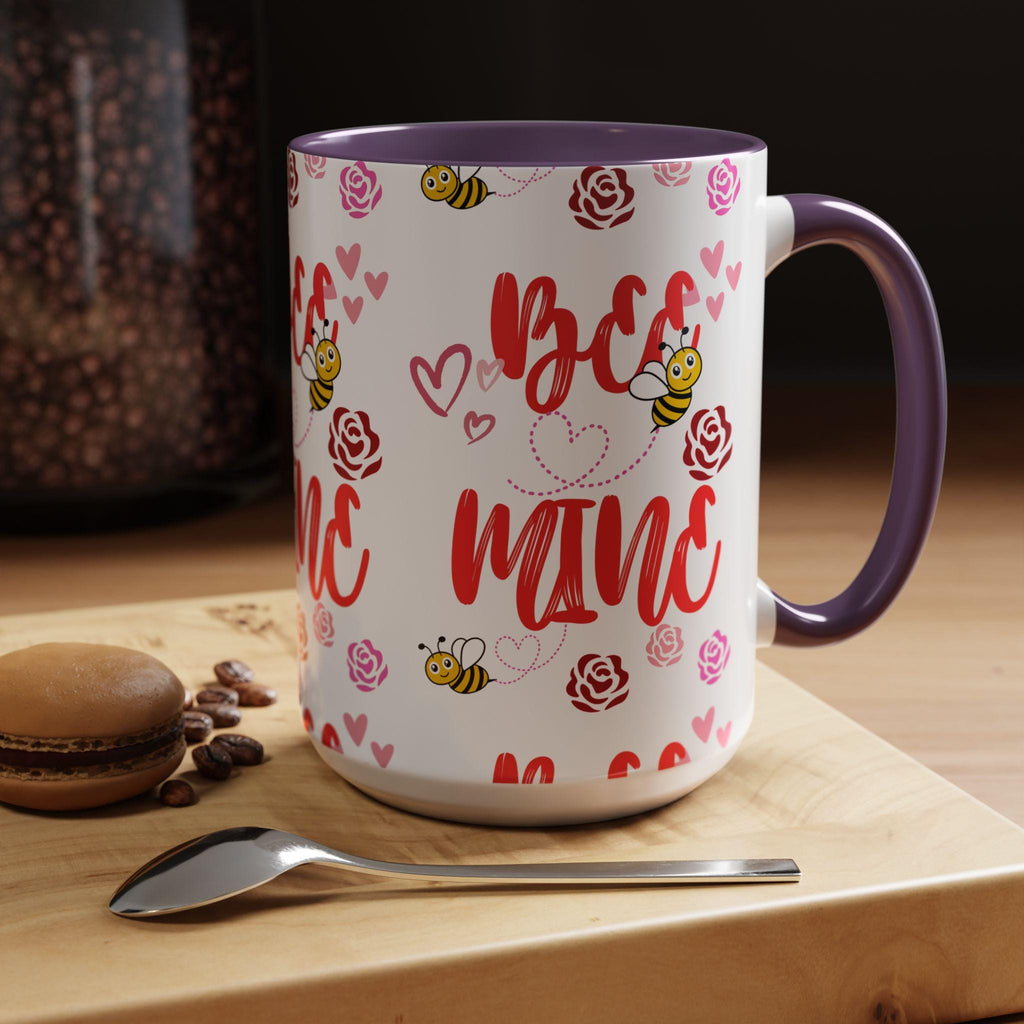 Bee Mine Mug | Valentine Bee Heart Roses Coffee Cup