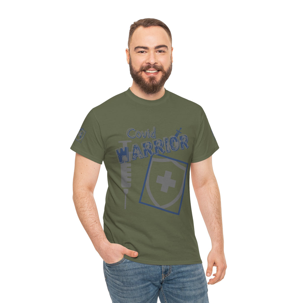 COVID Warrior Nurse & EMS T-Shirt(Blue|Grey) | Medical Staff Tribute Tee | EMS Casual Tee |