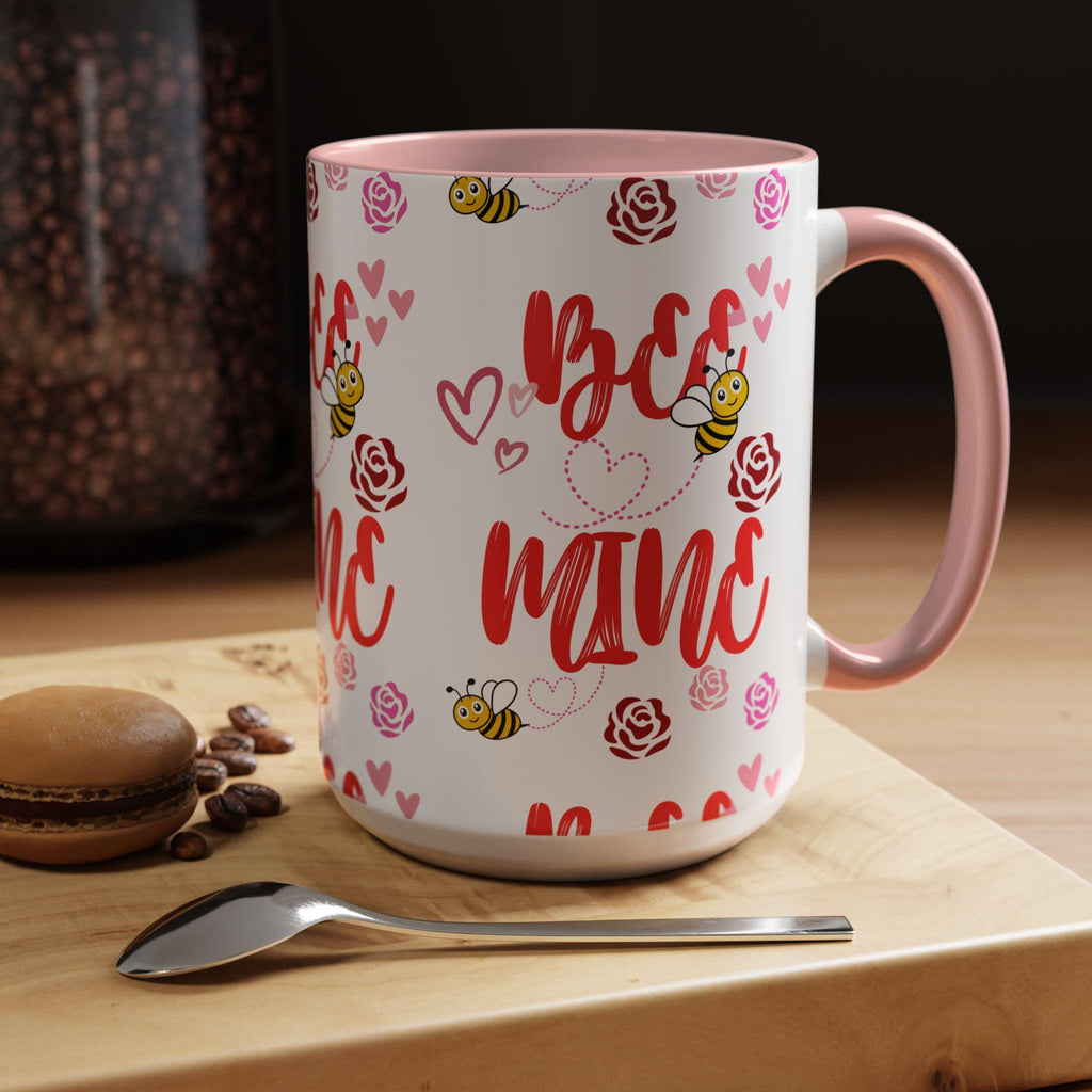 Bee Mine Mug | Valentine Bee Heart Roses Coffee Cup