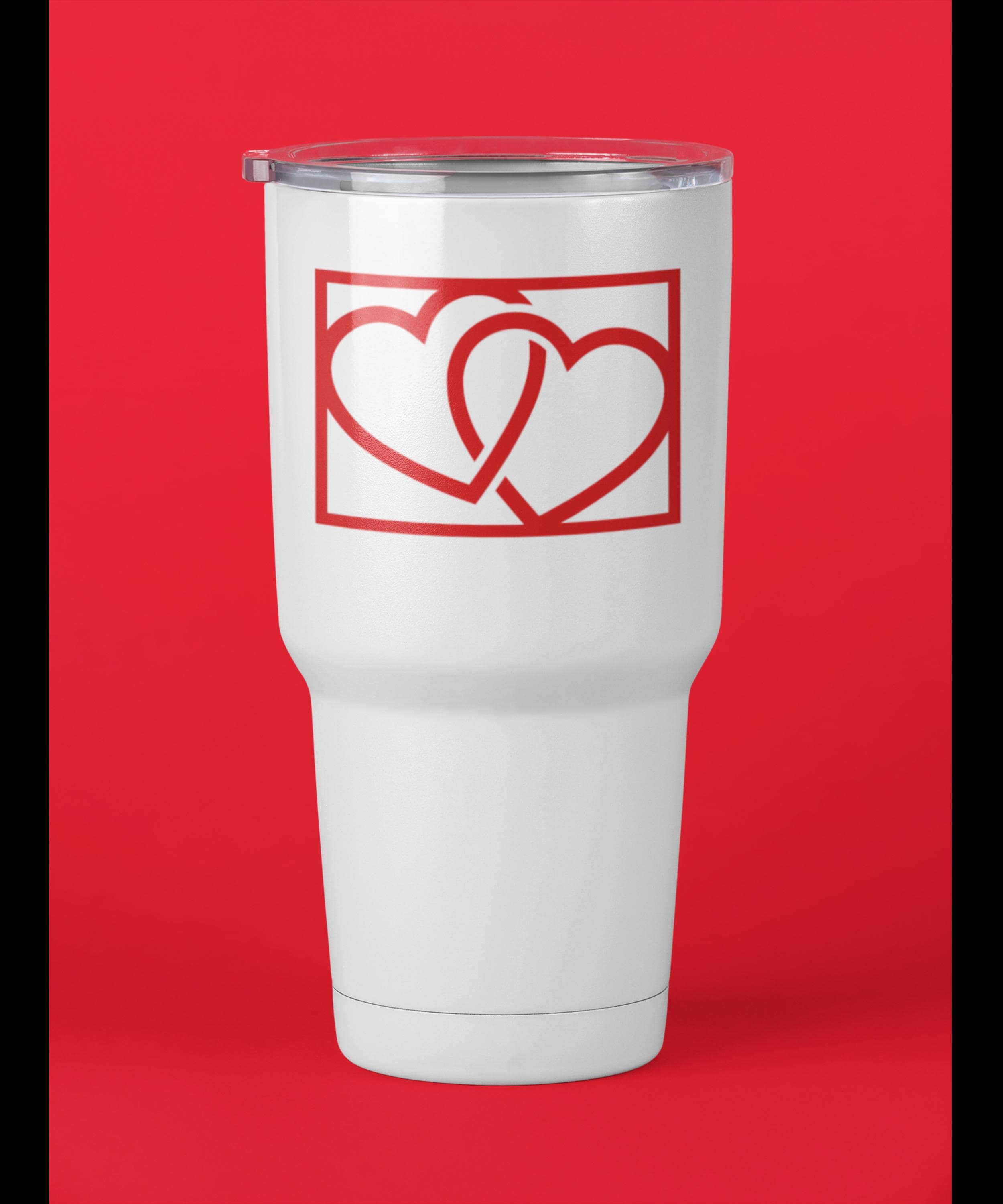 Locked Hearts Valentines Day 40oz Travel Mug | Valentines Tumbler | Heart Tumbler | Love Tumbler |