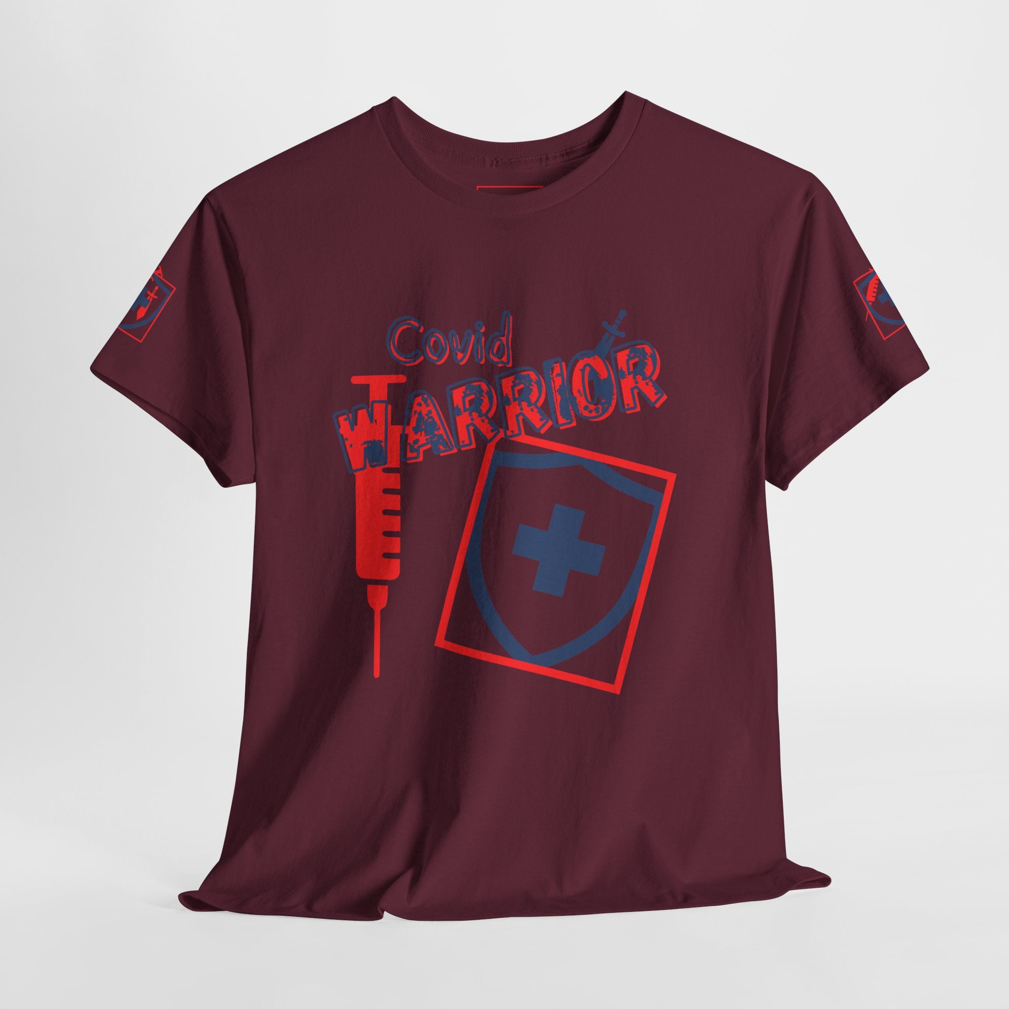 COVID Warrior T-Shirt(Red|Blue) | Medical Staff Tribute Tee| Nursing T-Shirt| EMS Medical Shirt|