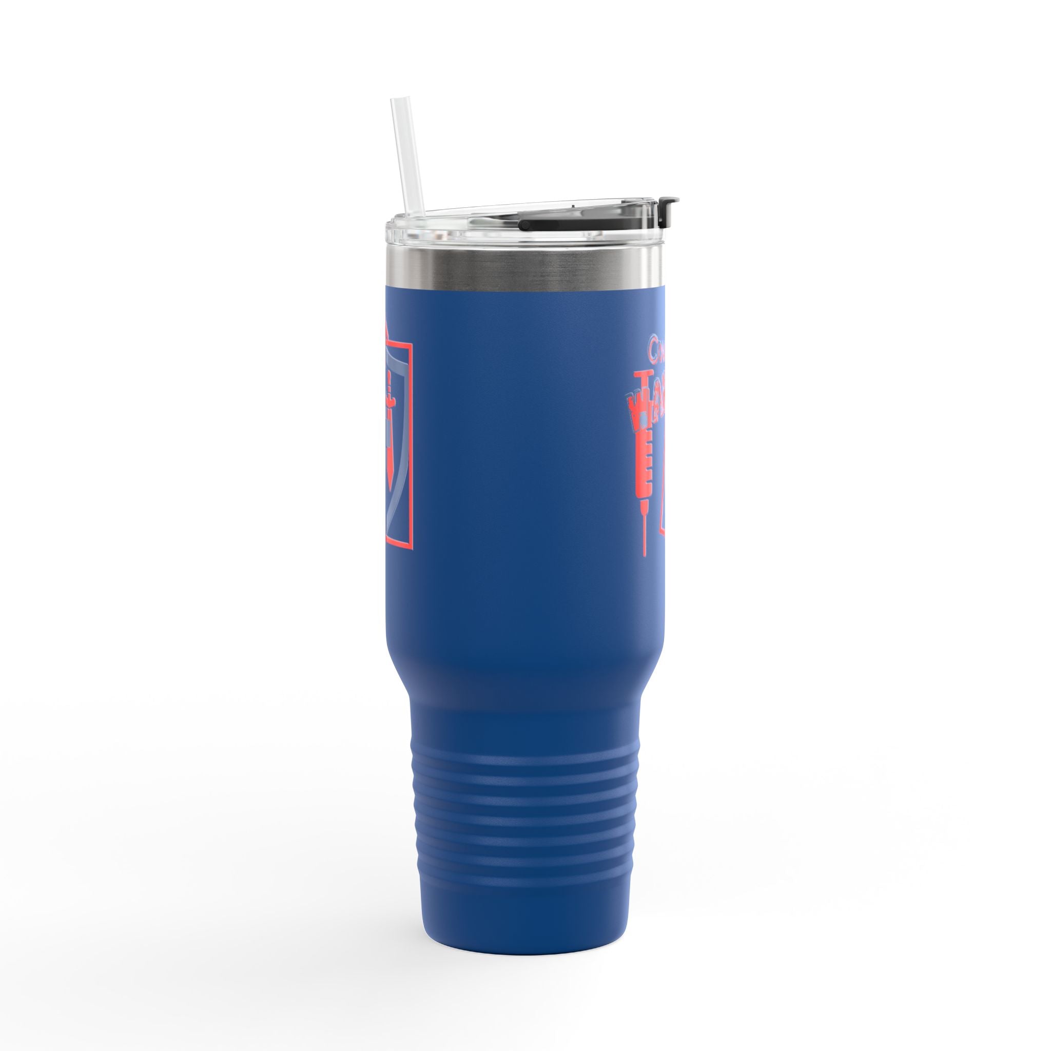 COVID Warrior 40oz Insulated Travel Mug(RedBlue)|Tumbler for Medical Professional| EMS Travel Mug |