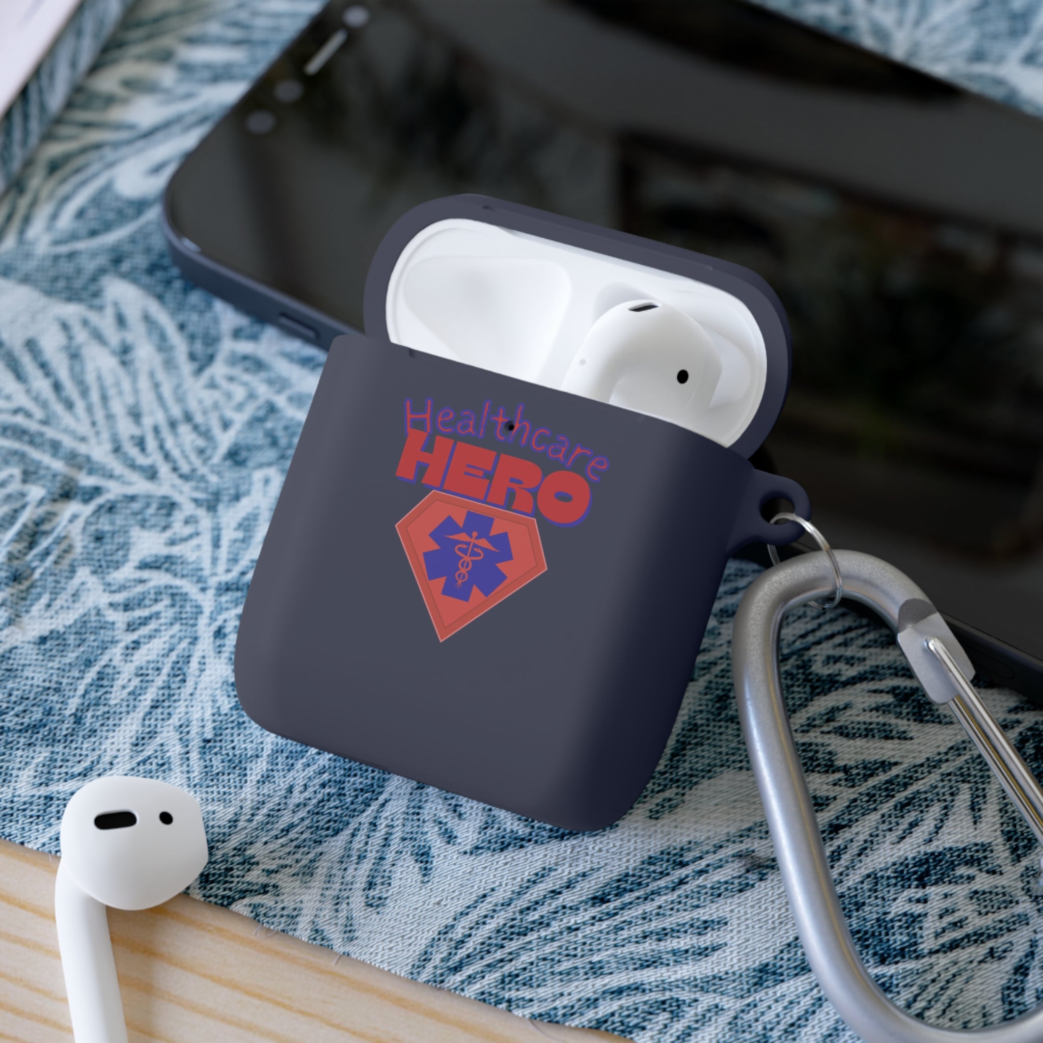 Healthcare Hero AirPods/Pro Case Cover(RedBlue)|Medical Staff Cover for AirPods|Airpod Case For First Responders|