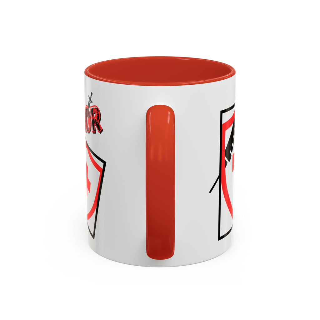 COVID Warrior Coffee Mug(Red|Black) | Vaccine Shield Accent Mug 11/15oz| Medical Staff Work Mug |