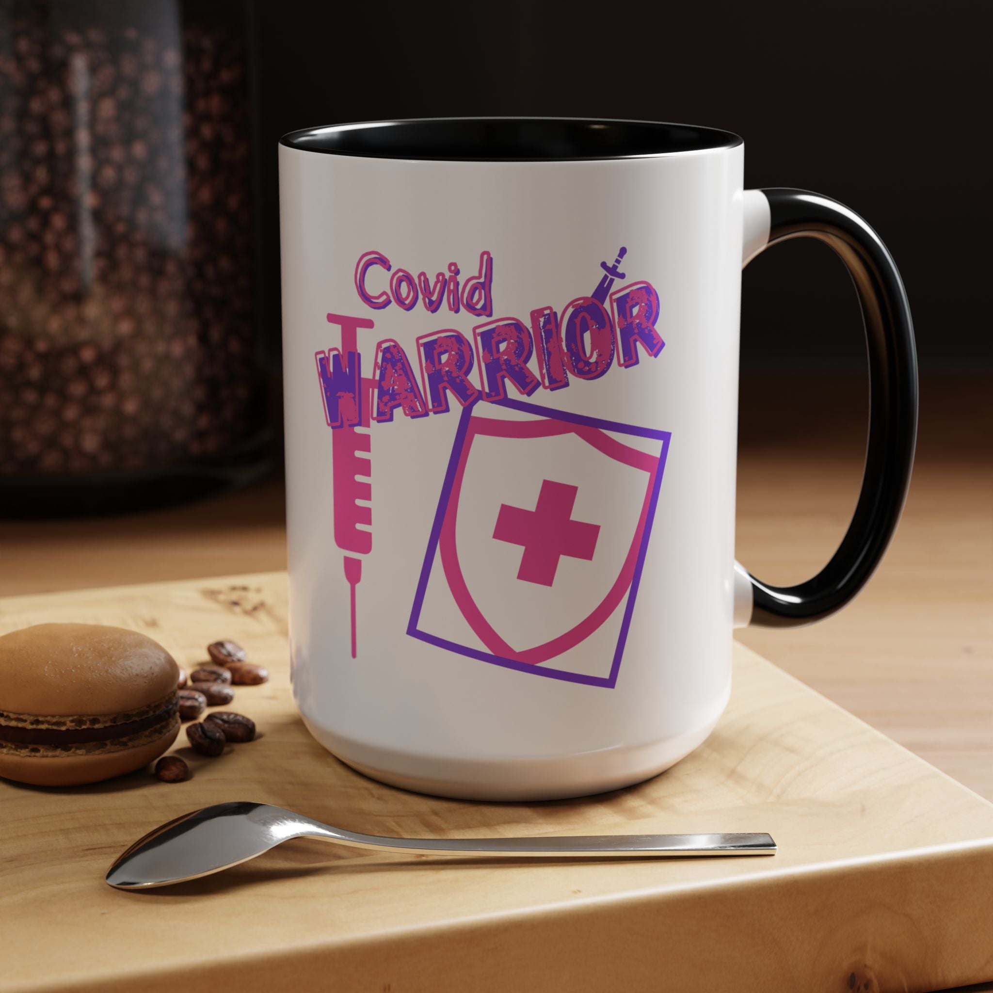 COVID Warrior Coffee Mug |  Accent Mug For Medical Staff | Work Cup for Nurses| Medical Work Mug |