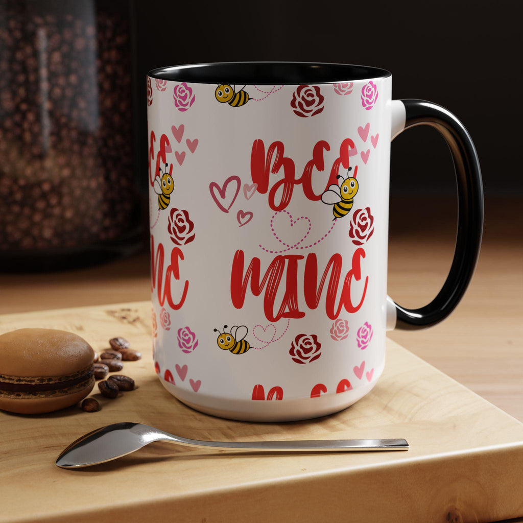 Bee Mine Mug | Valentine Bee Heart Roses Coffee Cup
