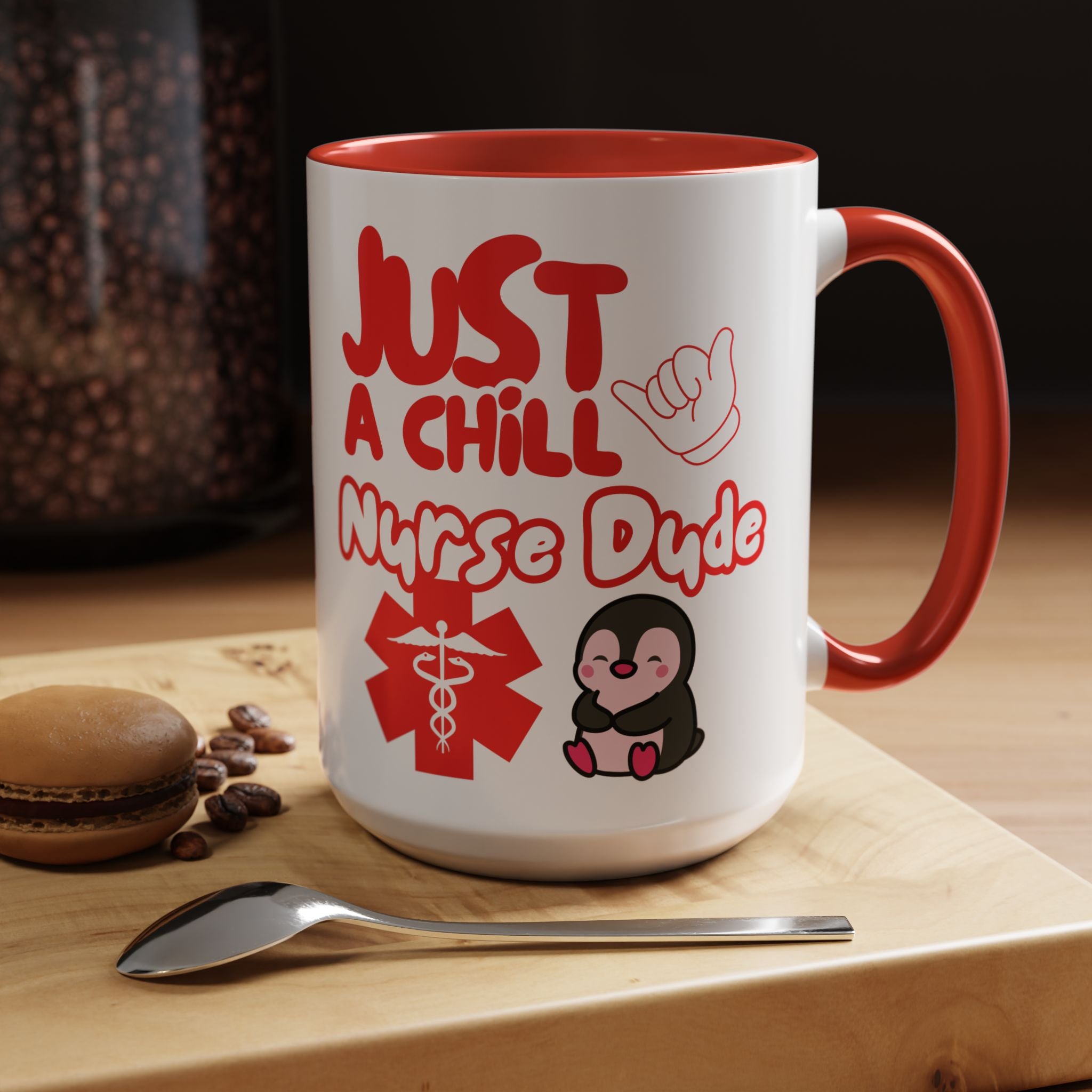 Chill Nurse Dude Insulated Medical Travel Mug 11/15oz(Red|White)Travel Mug For Medical Professionals| Healthcare Travel Cup For Men|