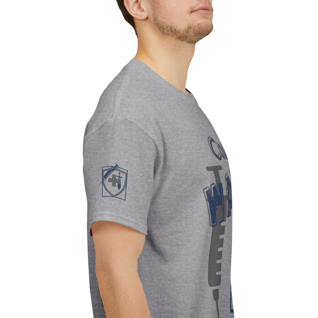 COVID Warrior Nurse & EMS T-Shirt(Blue|Grey) | Medical Staff Tribute Tee | EMS Casual Tee |
