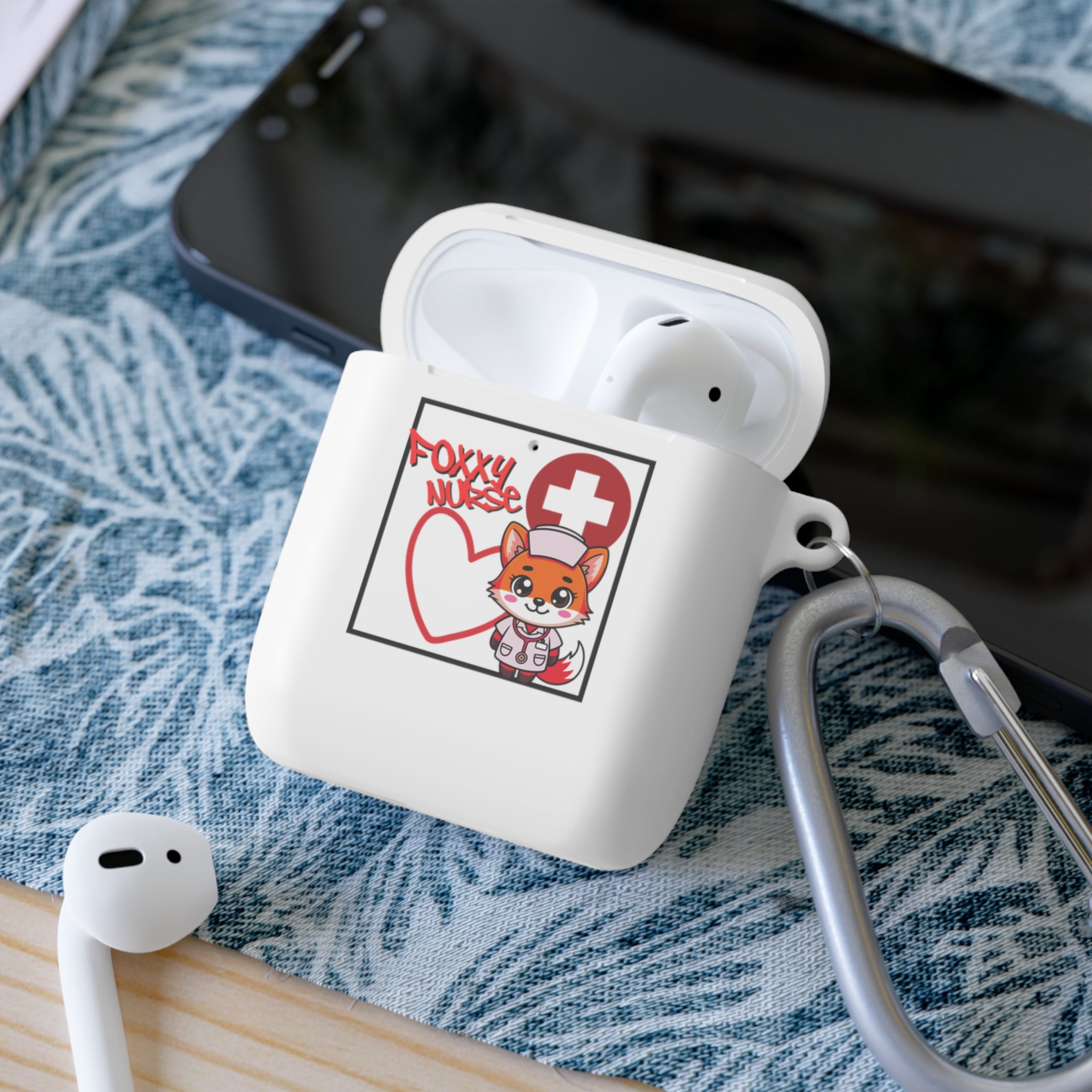 Foxxy Nurse AirPods/Pro Case(Red)| Nurse EMT Cute Protective AirPodss Cover | Cute Nurse AirPods |