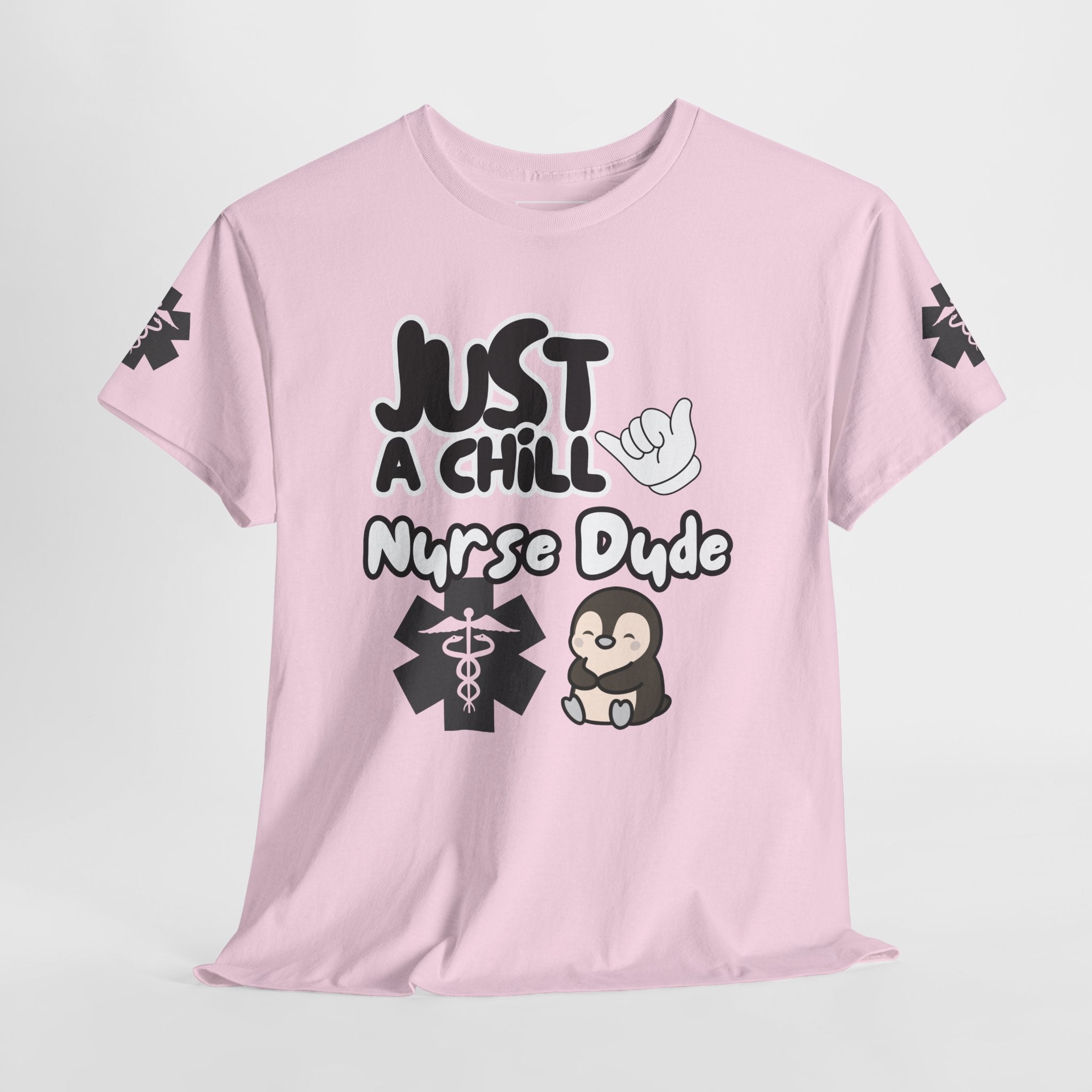 Chill Nurse Dude T‑Shirt(Black|White)| Cool EMT Medical Tee | Nursing Shirt For Men | Mens Medical Shirt|