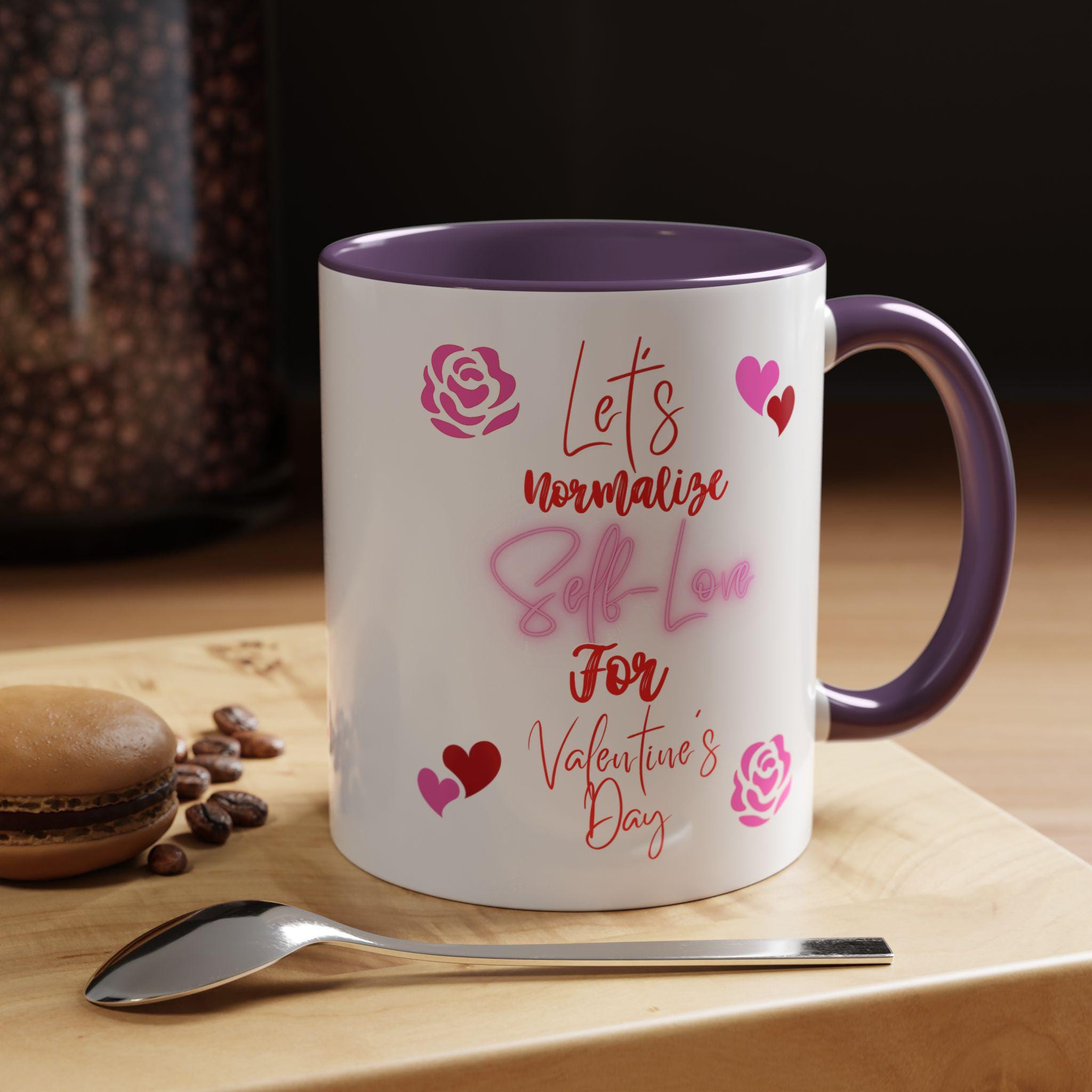 Self Love Valentines Day Accent Coffee Mug (11, 15oz) | Self Love Mug | Love Mug | Self Help Mug |