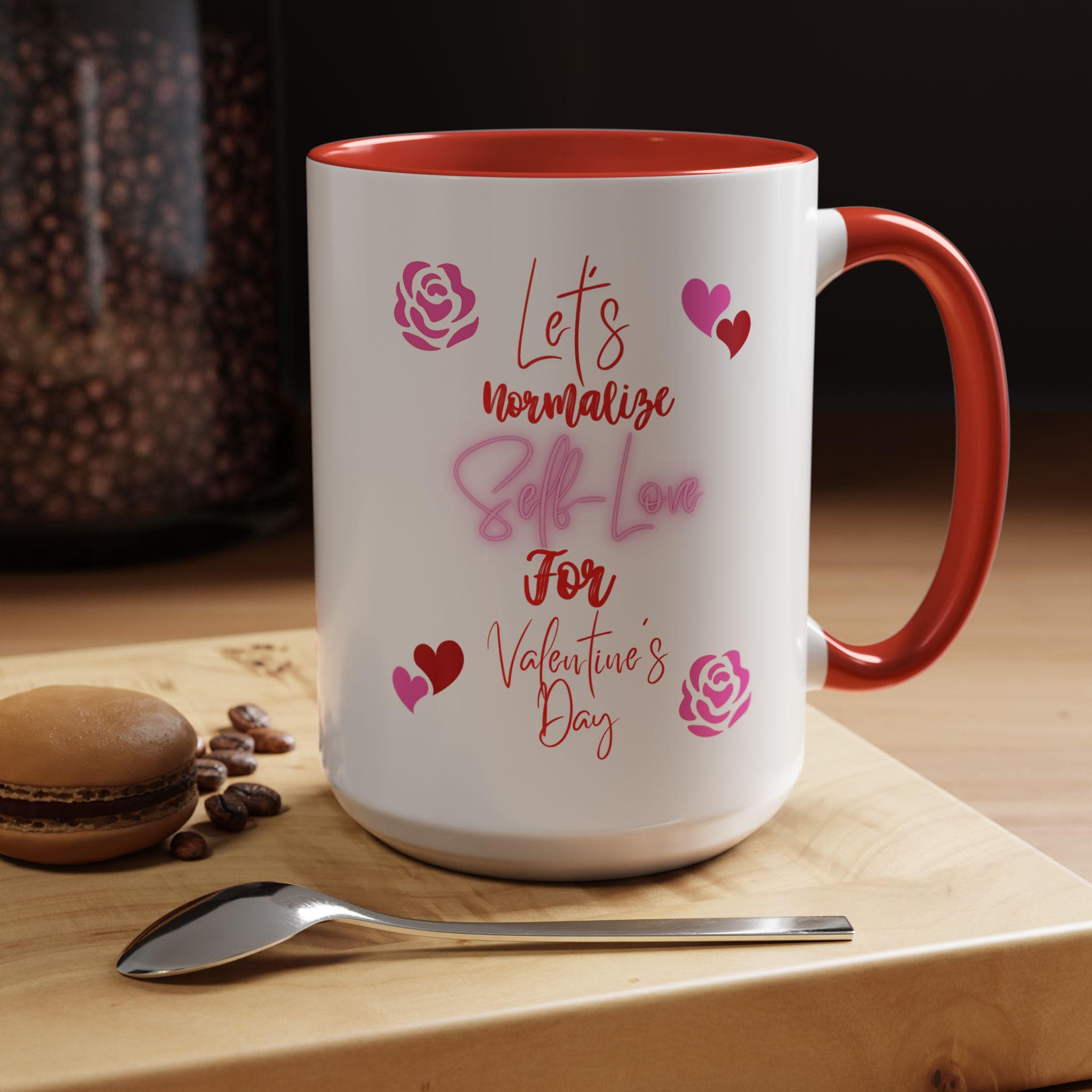Self Love Valentines Day Accent Coffee Mug (11, 15oz) | Self Love Mug | Love Mug | Self Help Mug |