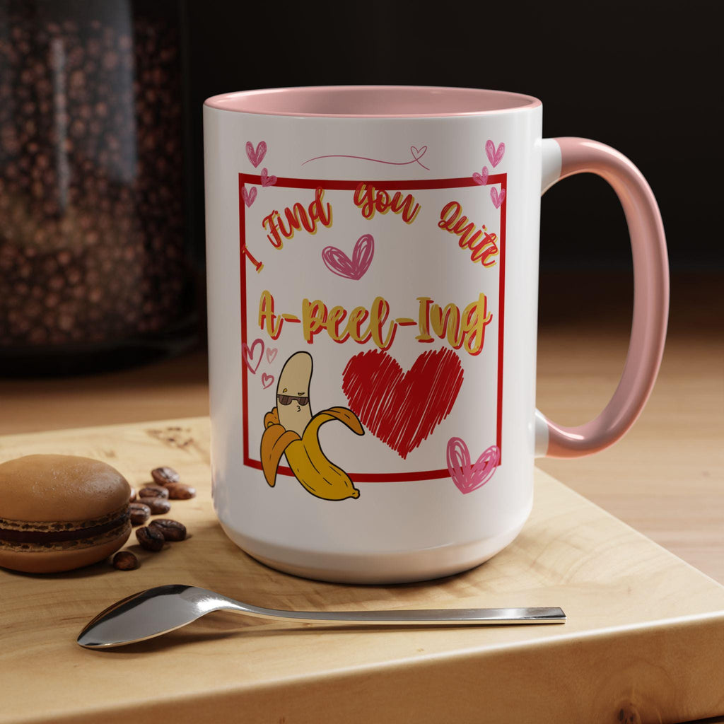 A-Peel-Ling Valentines Day Accent Coffee Mug (11, 15oz) | Love Mug | Heart Mug | Funny Mug |